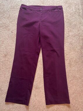 Christopher & Banks Plum Purple Stretch Dress Pants 14
